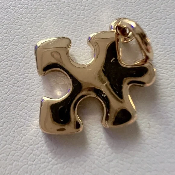 GOLD AUTISM PUZZLE PIECE CHARM - Picture 3 of 4